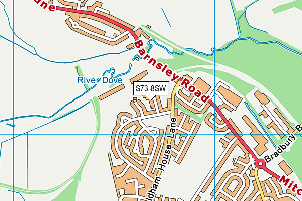 S73 8SW map - OS VectorMap District (Ordnance Survey)