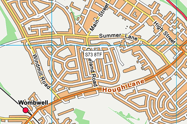 S73 8TF map - OS VectorMap District (Ordnance Survey)