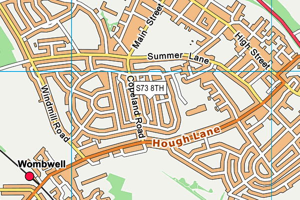 S73 8TH map - OS VectorMap District (Ordnance Survey)