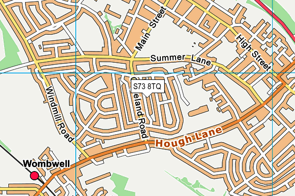 S73 8TQ map - OS VectorMap District (Ordnance Survey)