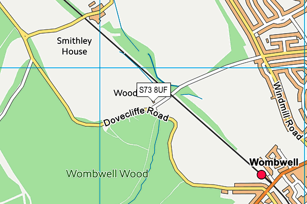 S73 8UF map - OS VectorMap District (Ordnance Survey)