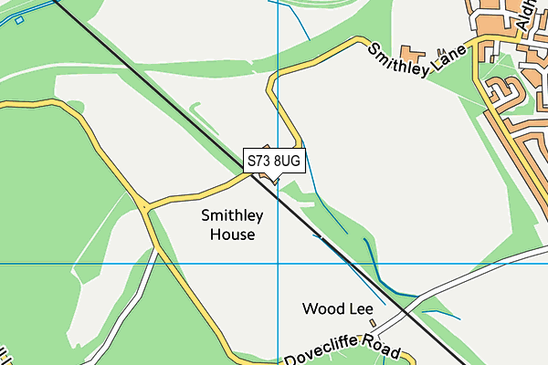 S73 8UG map - OS VectorMap District (Ordnance Survey)