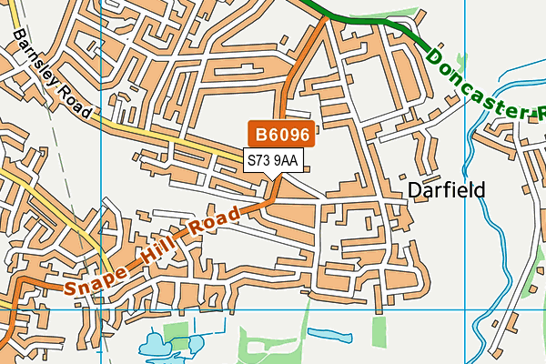 S73 9AA map - OS VectorMap District (Ordnance Survey)