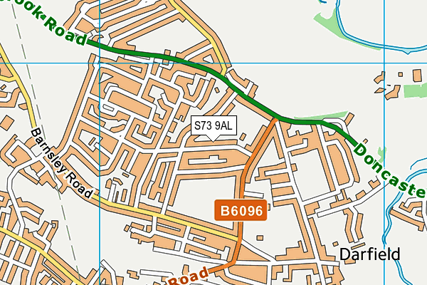 S73 9AL map - OS VectorMap District (Ordnance Survey)