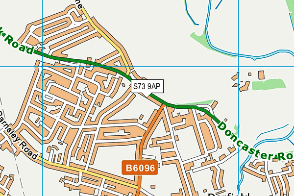 S73 9AP map - OS VectorMap District (Ordnance Survey)