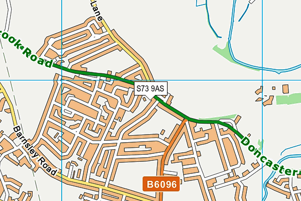 S73 9AS map - OS VectorMap District (Ordnance Survey)