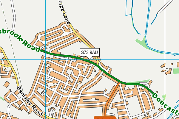 S73 9AU map - OS VectorMap District (Ordnance Survey)