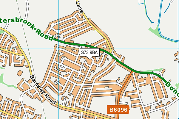 S73 9BA map - OS VectorMap District (Ordnance Survey)