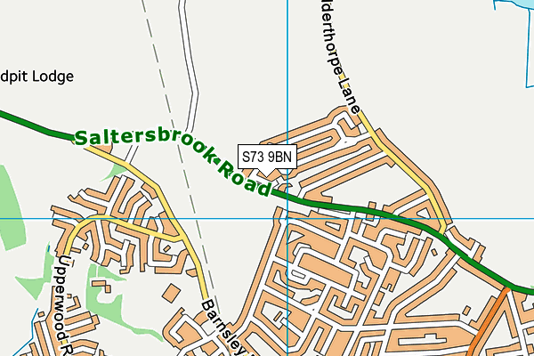 S73 9BN map - OS VectorMap District (Ordnance Survey)