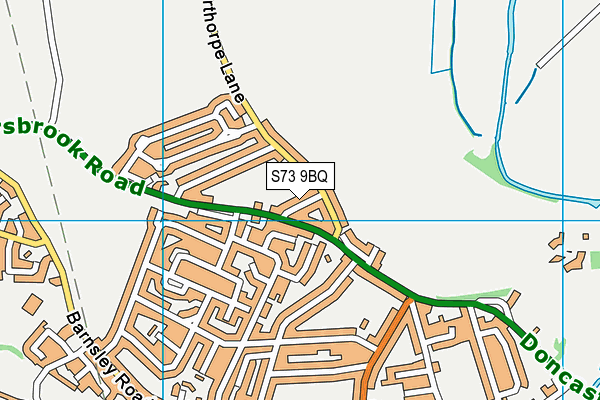 S73 9BQ map - OS VectorMap District (Ordnance Survey)