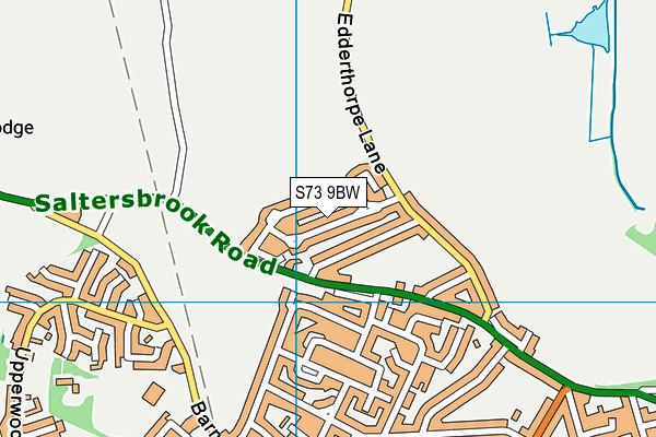 S73 9BW map - OS VectorMap District (Ordnance Survey)