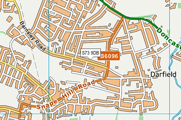 S73 9DB map - OS VectorMap District (Ordnance Survey)