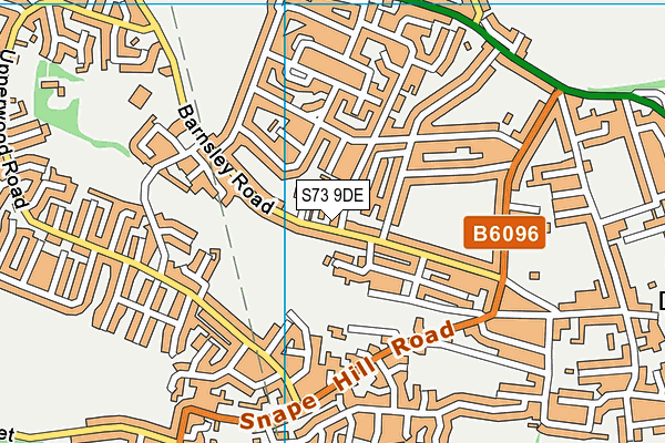 S73 9DE map - OS VectorMap District (Ordnance Survey)