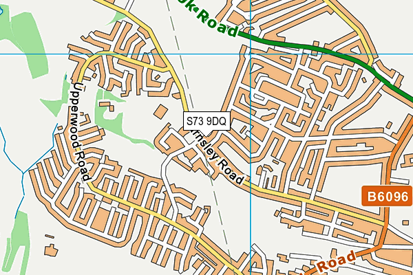 S73 9DQ map - OS VectorMap District (Ordnance Survey)