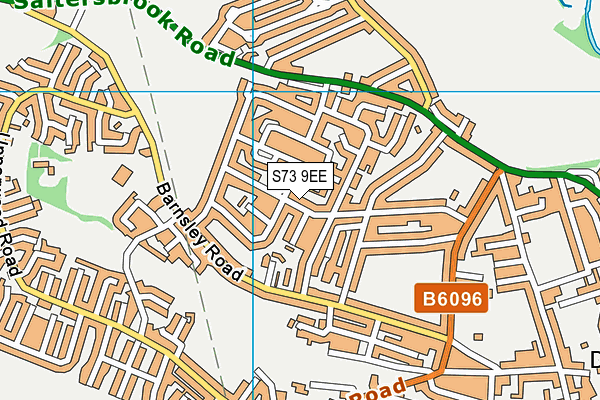 S73 9EE map - OS VectorMap District (Ordnance Survey)