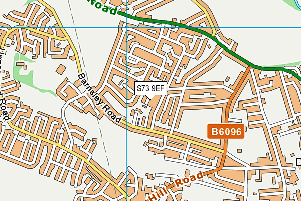 S73 9EF map - OS VectorMap District (Ordnance Survey)