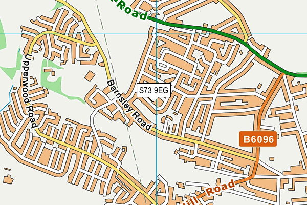 S73 9EG map - OS VectorMap District (Ordnance Survey)