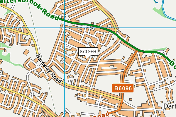S73 9EH map - OS VectorMap District (Ordnance Survey)
