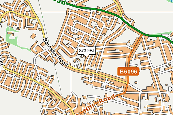 S73 9EJ map - OS VectorMap District (Ordnance Survey)