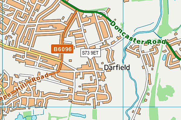 S73 9ET map - OS VectorMap District (Ordnance Survey)