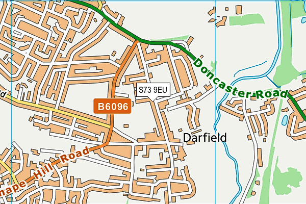 All Saints Academy Darfield map (S73 9EU) - OS VectorMap District (Ordnance Survey)