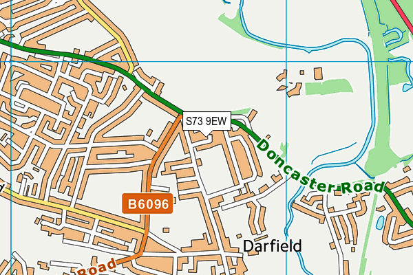 S73 9EW map - OS VectorMap District (Ordnance Survey)