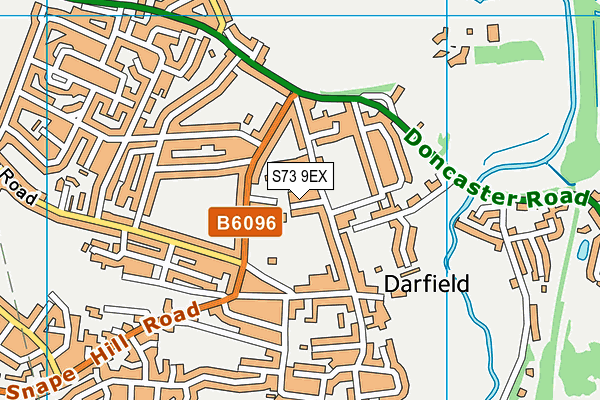 S73 9EX map - OS VectorMap District (Ordnance Survey)