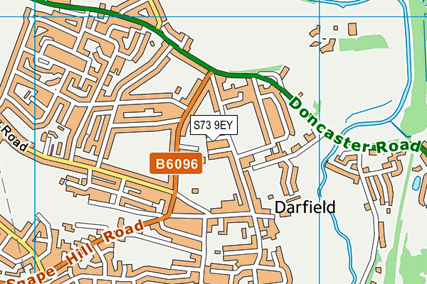 S73 9EY map - OS VectorMap District (Ordnance Survey)