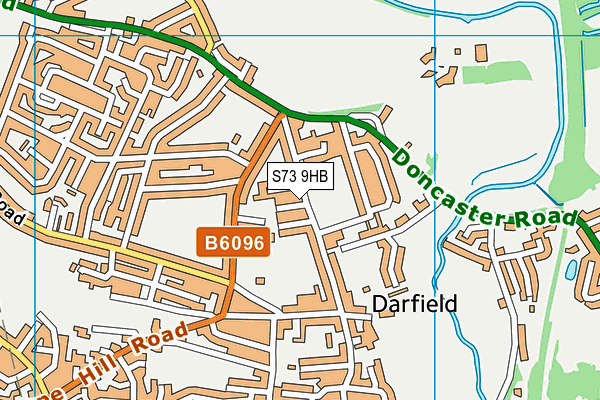 S73 9HB map - OS VectorMap District (Ordnance Survey)
