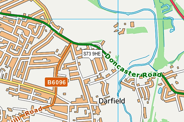 S73 9HE map - OS VectorMap District (Ordnance Survey)