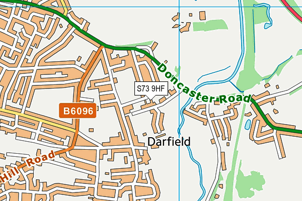 S73 9HF map - OS VectorMap District (Ordnance Survey)