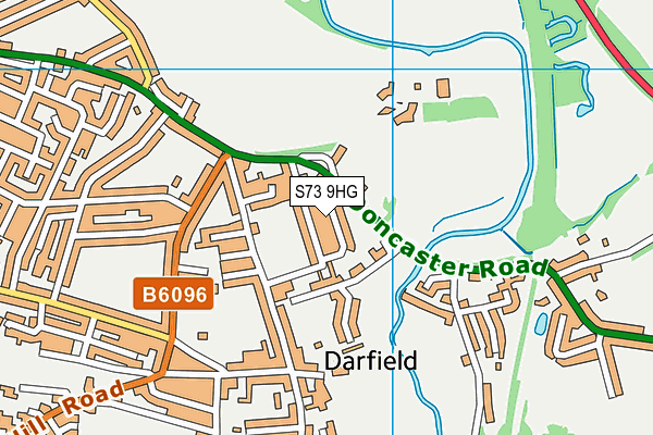 S73 9HG map - OS VectorMap District (Ordnance Survey)