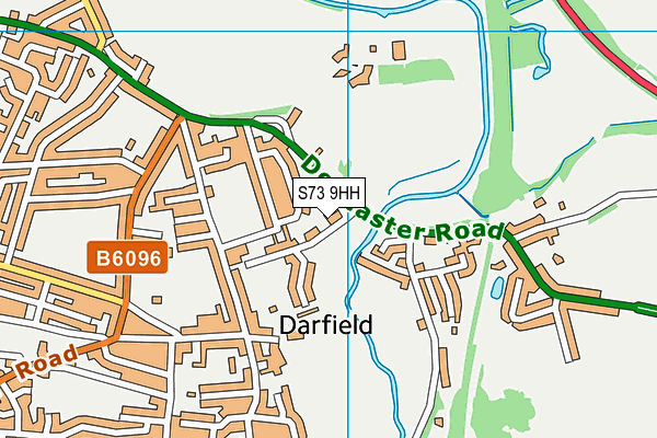 S73 9HH map - OS VectorMap District (Ordnance Survey)