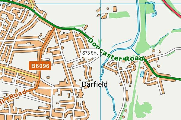 S73 9HJ map - OS VectorMap District (Ordnance Survey)