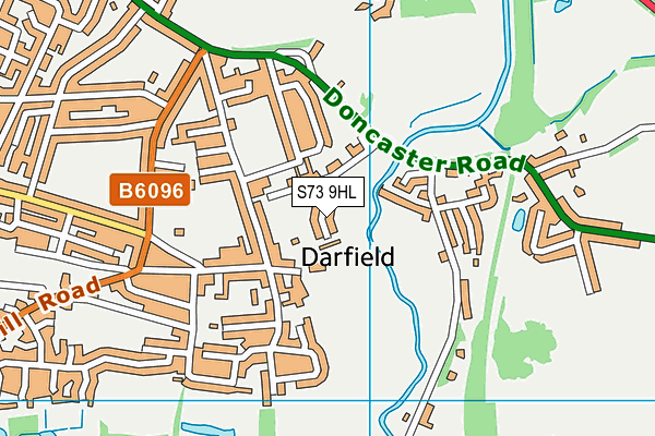 S73 9HL map - OS VectorMap District (Ordnance Survey)