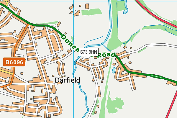 S73 9HN map - OS VectorMap District (Ordnance Survey)