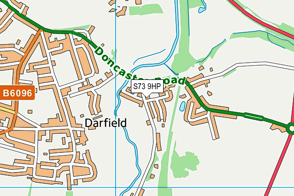 S73 9HP map - OS VectorMap District (Ordnance Survey)