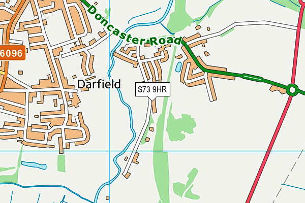 S73 9HR map - OS VectorMap District (Ordnance Survey)