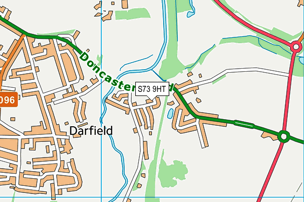 S73 9HT map - OS VectorMap District (Ordnance Survey)