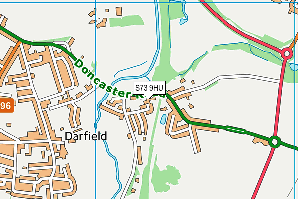 S73 9HU map - OS VectorMap District (Ordnance Survey)