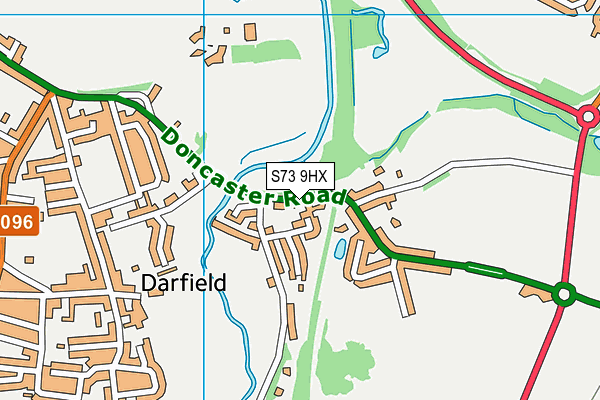 S73 9HX map - OS VectorMap District (Ordnance Survey)