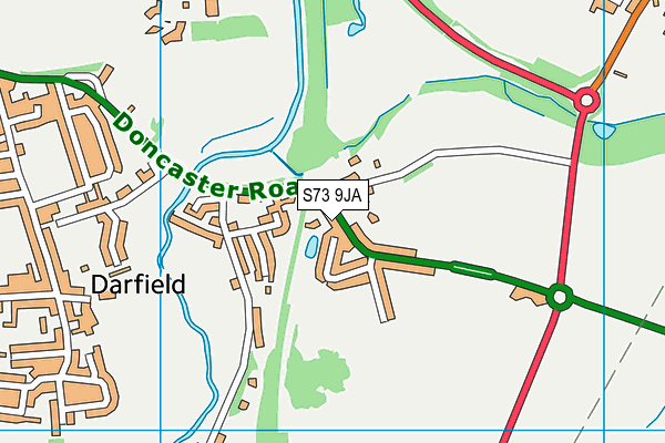 S73 9JA map - OS VectorMap District (Ordnance Survey)