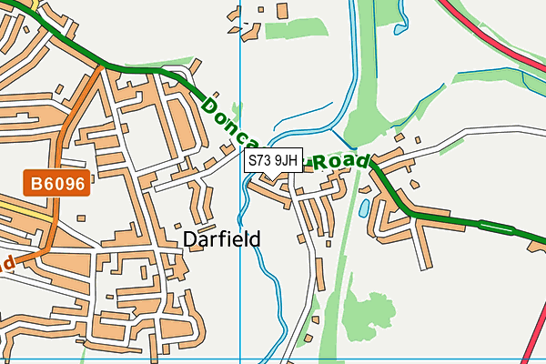 S73 9JH map - OS VectorMap District (Ordnance Survey)