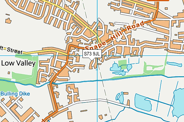 S73 9JL map - OS VectorMap District (Ordnance Survey)