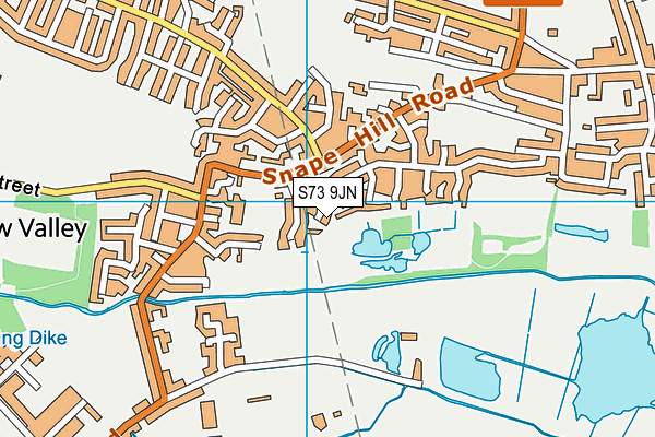 S73 9JN map - OS VectorMap District (Ordnance Survey)