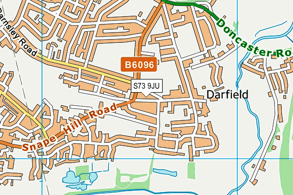 S73 9JU map - OS VectorMap District (Ordnance Survey)