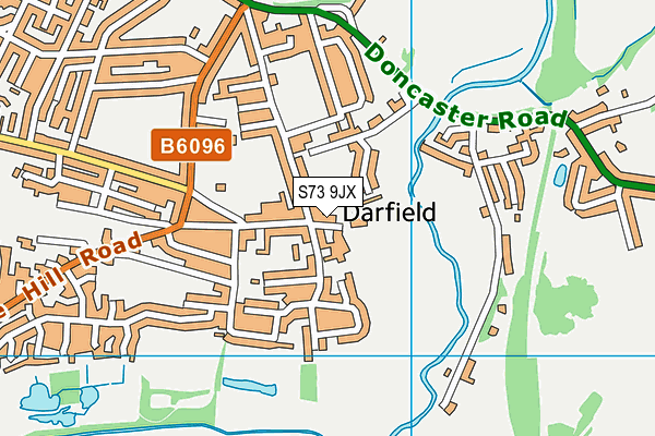 S73 9JX map - OS VectorMap District (Ordnance Survey)