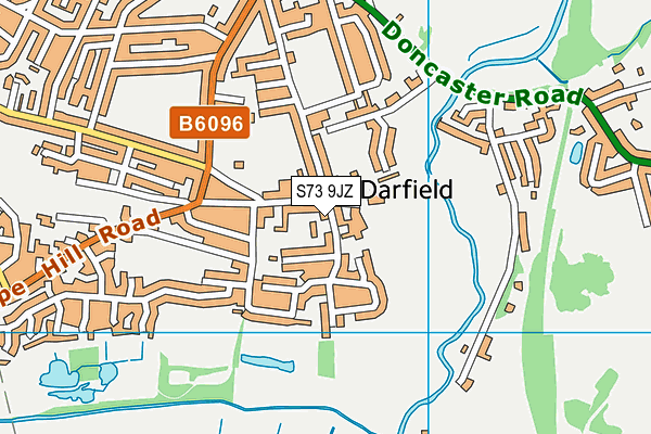 S73 9JZ map - OS VectorMap District (Ordnance Survey)