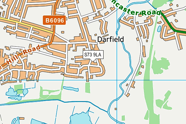S73 9LA map - OS VectorMap District (Ordnance Survey)