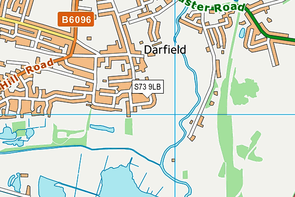 S73 9LB map - OS VectorMap District (Ordnance Survey)